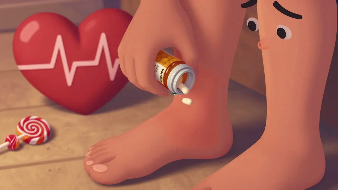 Swollen legs and irregular heartbeat symptoms from licorice interacting with blood pressure medication