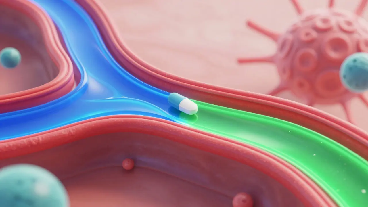 Illustration of bioequivalence showing identical drug absorption