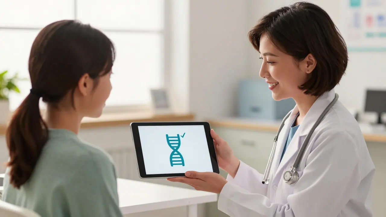 Doctor explaining HPV test results to patient